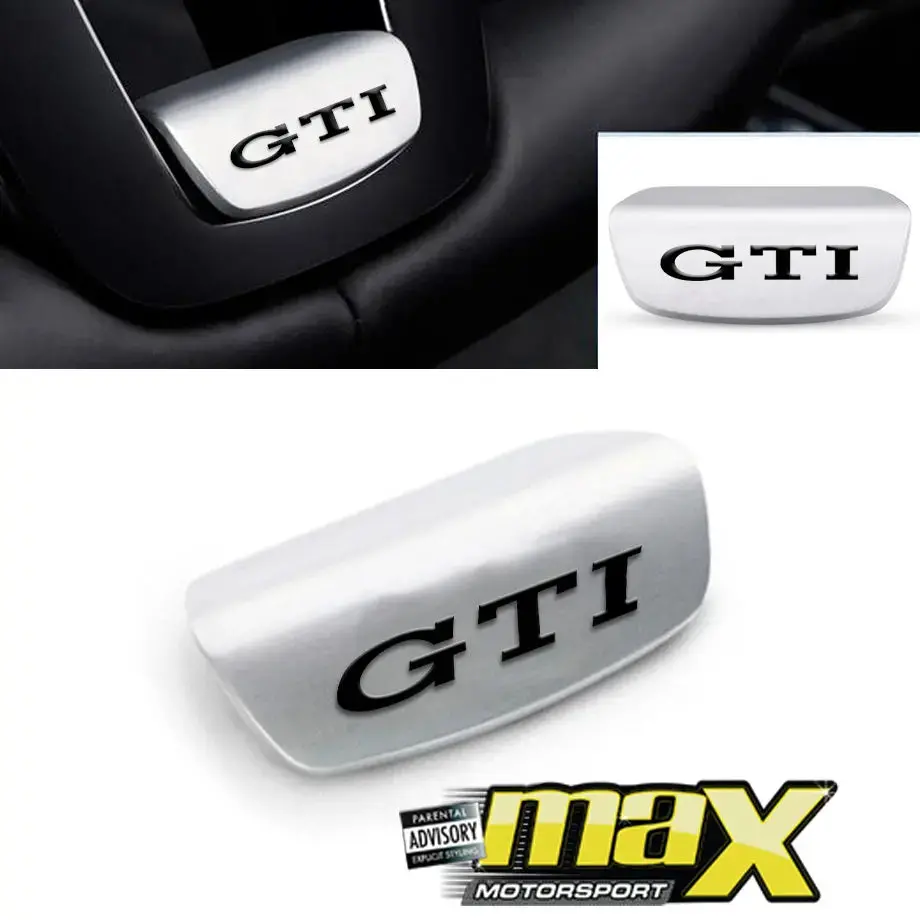 Gti Logo Aluminum Steering Wheel Insert 1