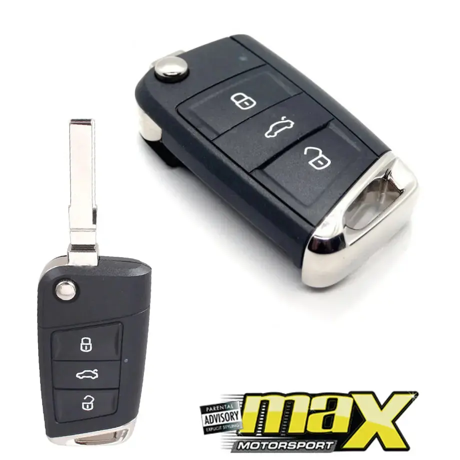 Suitable To Fit - Vw Golf 7 Tsi 3-Button Switch Blade Blank Key 1