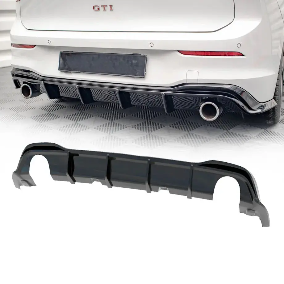 Suitable To Fit - Vw Golf 8 Gti Maxton V1-Style Gloss Black Diffuser 1