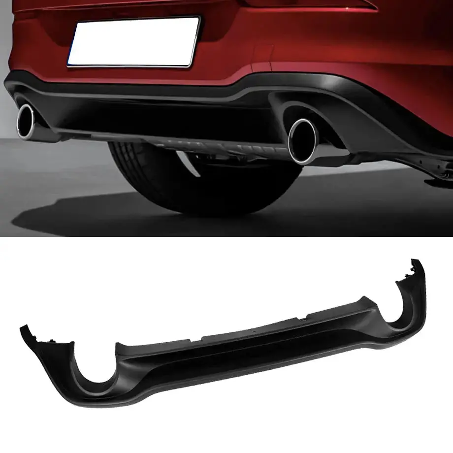 Suitable To Fit - Vw Golf 8 Gti Oem Style Matte Black Rear Diffuser 1