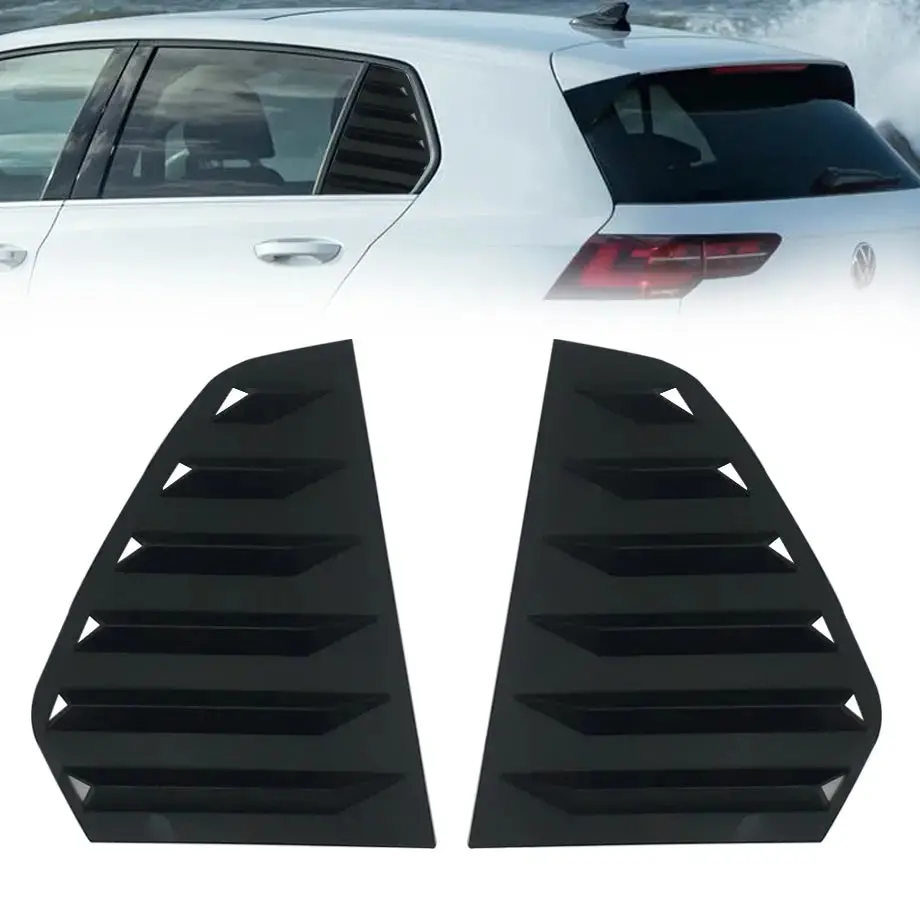 Suitable To Fit - Vw Golf 8 Matte Black Plastic Side Window Louver 1