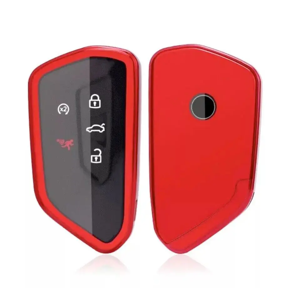 Suitable To Fit- Vw Golf 8 Soft Shell Key Case Cover - Red 1