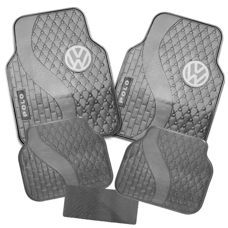 Suitable To Fit - Vw Polo 5-Piece Rubber Car Mats (Grey) 1