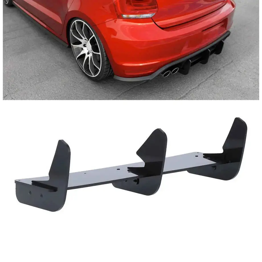 Suitable To Fit - Vw Polo 6 Gti Maxton Style Plastic Diffusers 1
