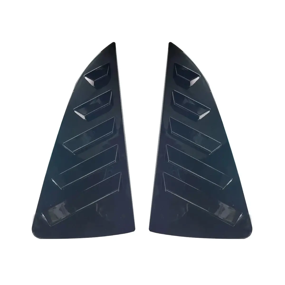 Suitable To Fit - Vw Polo 6 Gloss Black Plastic Side Window Louver 1