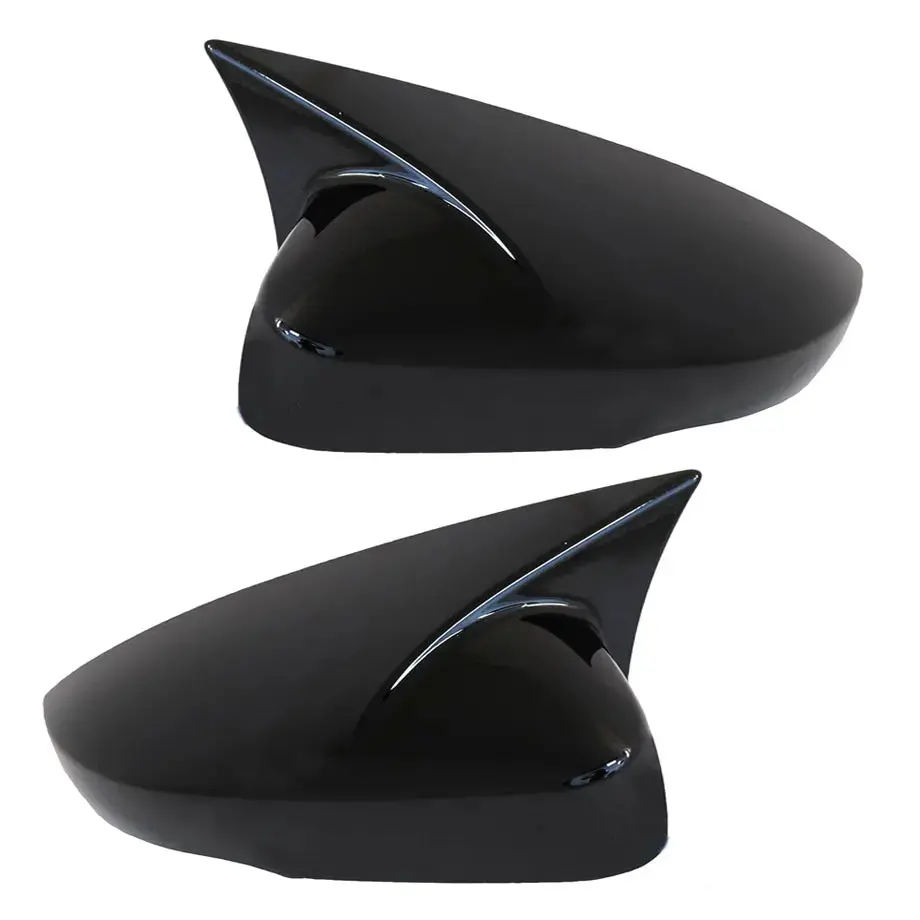 Suitable To Fit - Vw Polo 6 (10-On) Gloss Black Wing Style Stick-On Mirror Covers 1