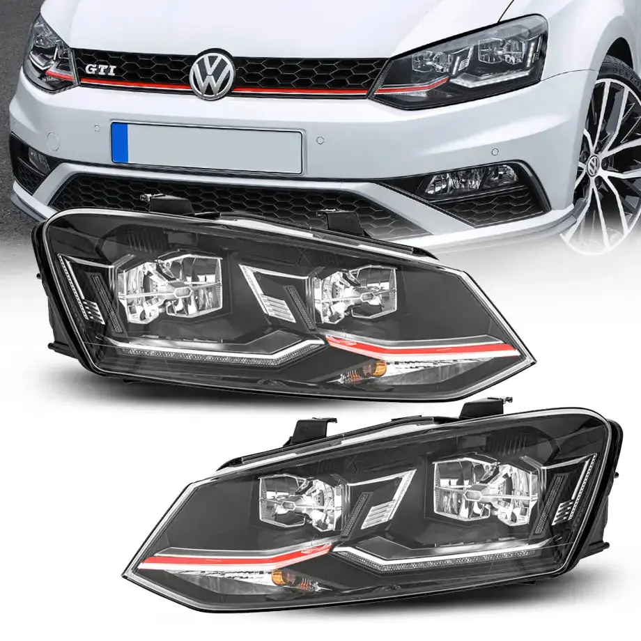 Suitable To Fit - Vw Polo 6 / Vivo Gti Style Led Upgrade Headlight 1