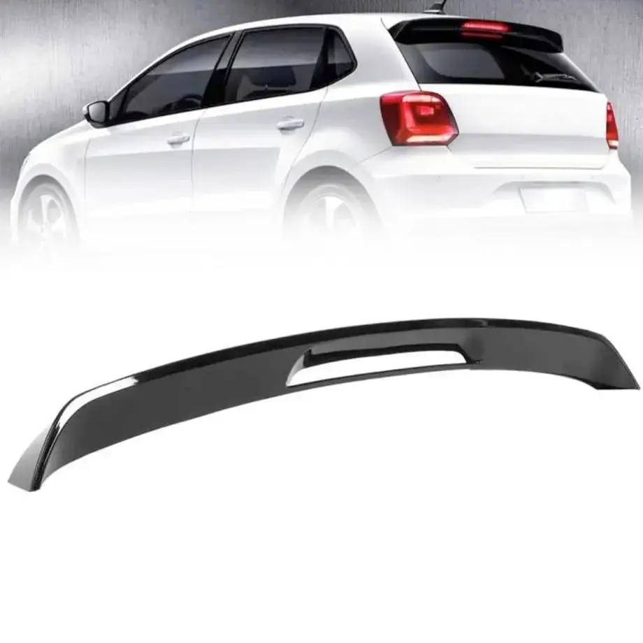 Suitable To Fit - Vw Polo 6C Gti Style Gloss Black Roof Spoiler Extension 1