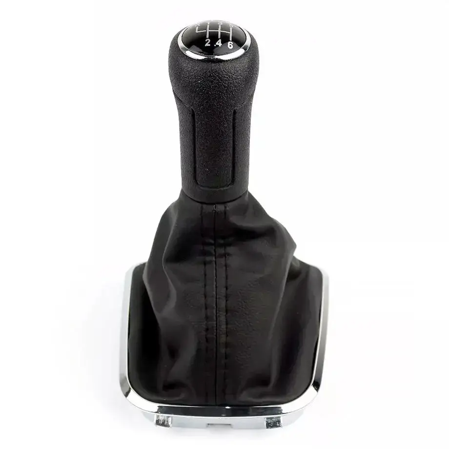Suitable To Fit - Vw Polo 6C  Pvc Leather Gear Knob + Boot Cover (6 Speed) 1