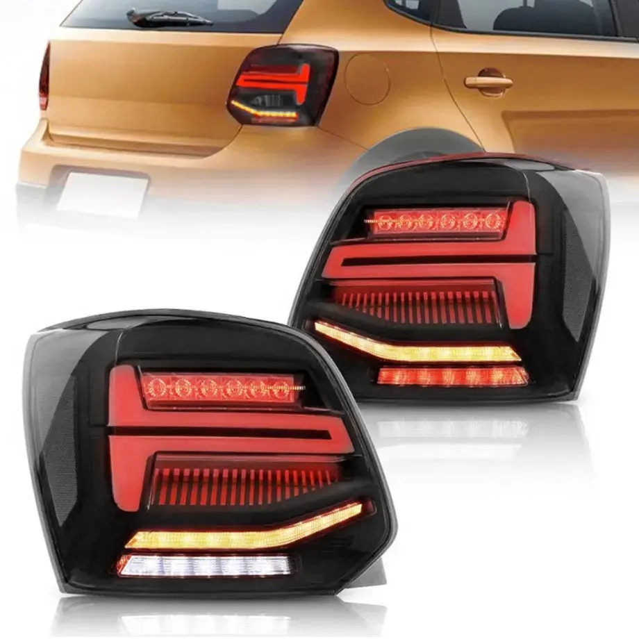 Suitable To Fit - Vw Polo 6R Smoked Black Led Sequential Taillight 1