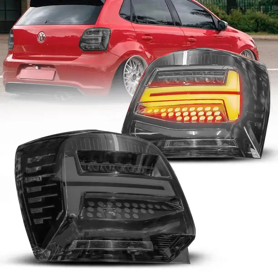 Suitable To Fit - Vw Polo 6R Smoked Black Led Sequential Taillight 1