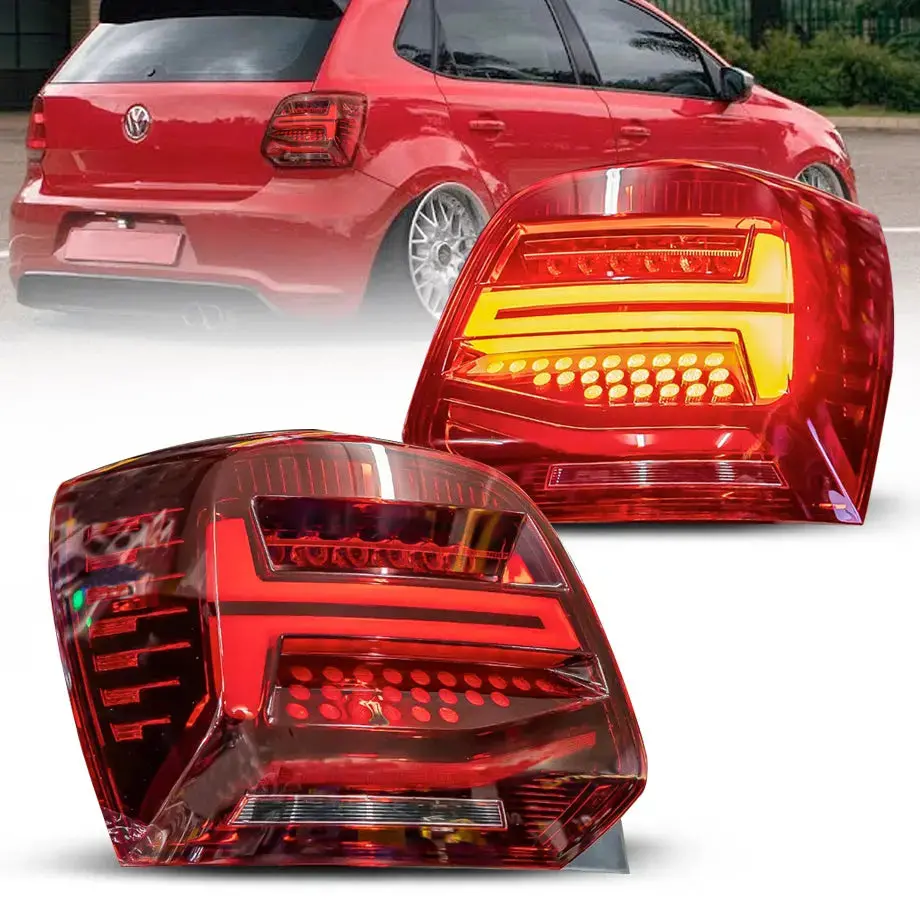 Suitable To Fit - Vw Polo 6R Smoked Red Led Sequential Taillight 1