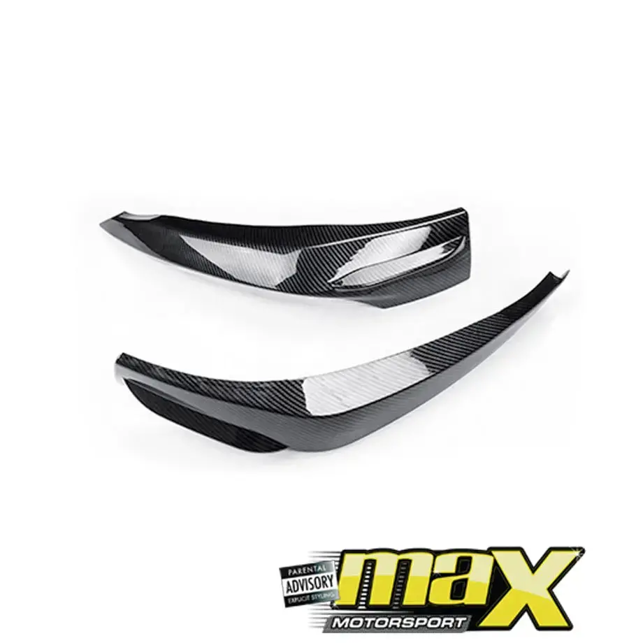 Suitable To Fit - Vw Polo 8 Aw Non Gti (18-On) Carbon Look Plastic Front Splitters 1