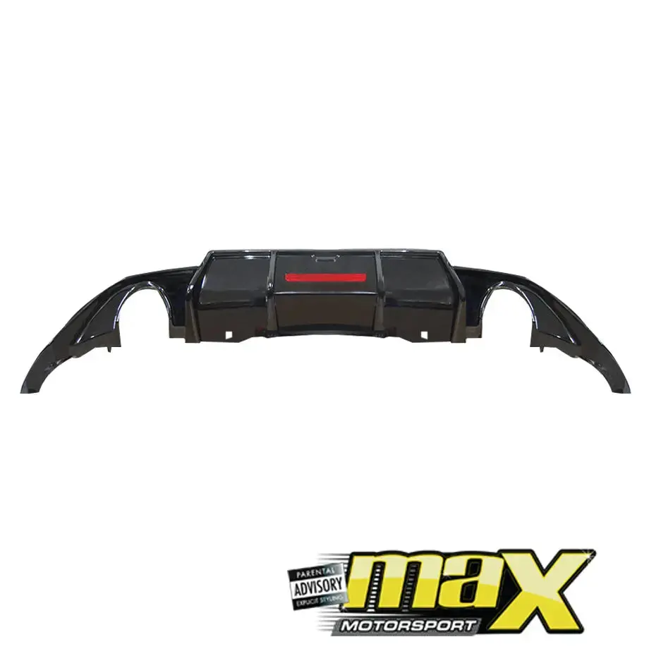 Suitable To Fit - Vw Polo 8 Aw Tsi (18-On) Karbel Style Gloss Black Rear Diffuser With Reflector 1