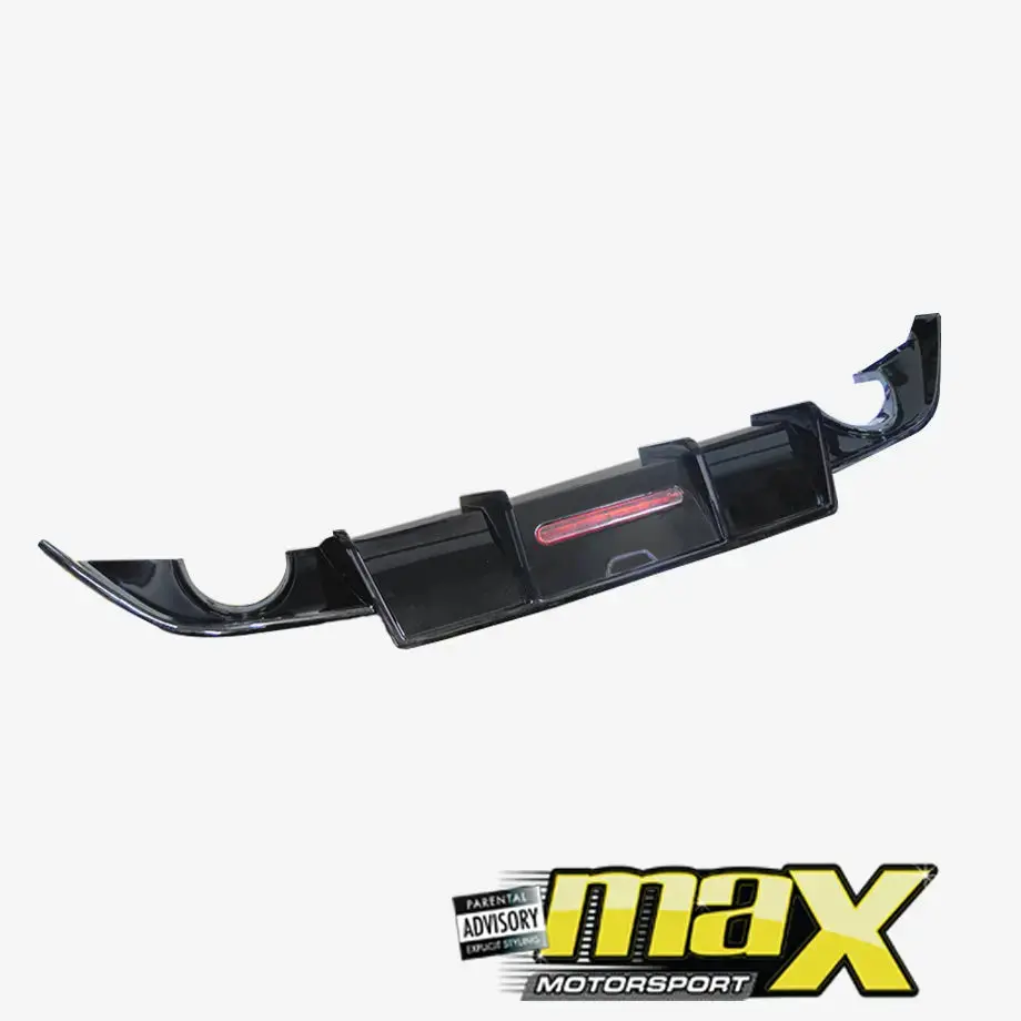 Suitable To Fit - Vw Polo 8 Aw Tsi (18-On) Karbel Style Gloss Black Rear Diffuser With Reflector 2
