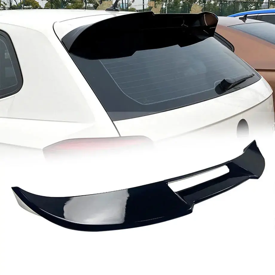 Suitable To Fit - Vw Polo 8 Aw (18-On) Gloss Black Gti Style Extended Roof Spoiler 1