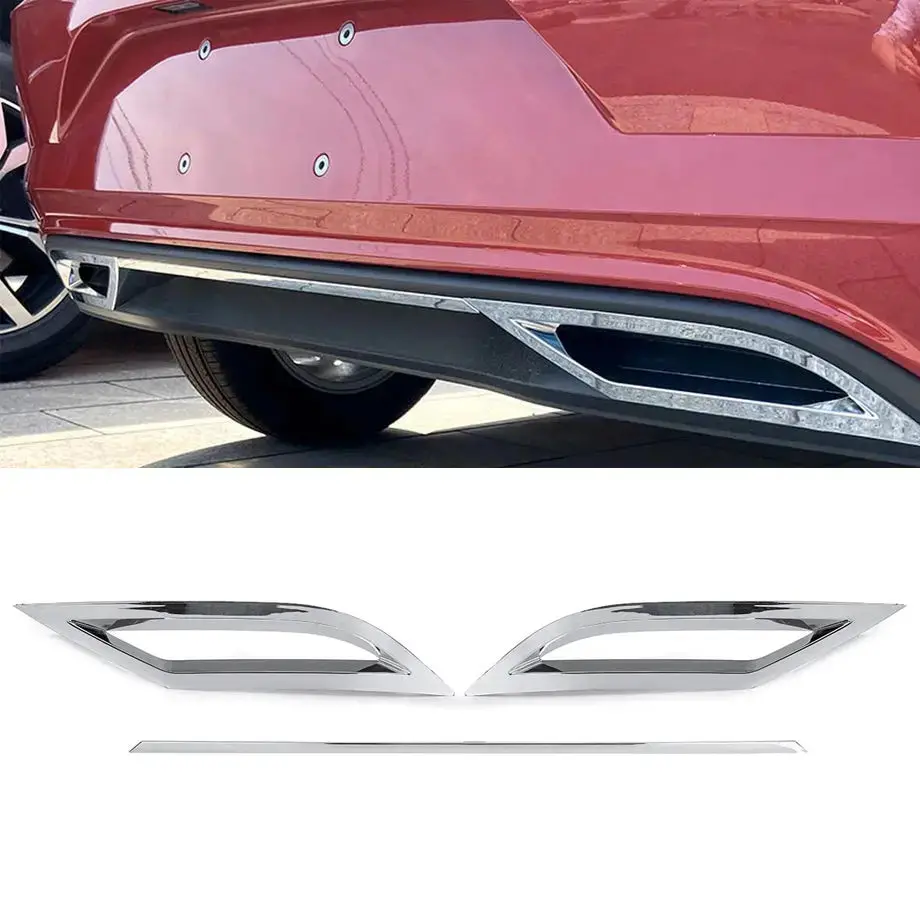 Suitable To Fit - Vw Polo 8 Aw (18-21) R-Line Style 3-Piece Chrome Diffuser Trim 1
