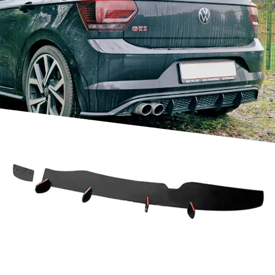 Suitable To Fit - Vw Polo 8 Aw Gti Maxton Style Rear Diffuser (18-22) 1