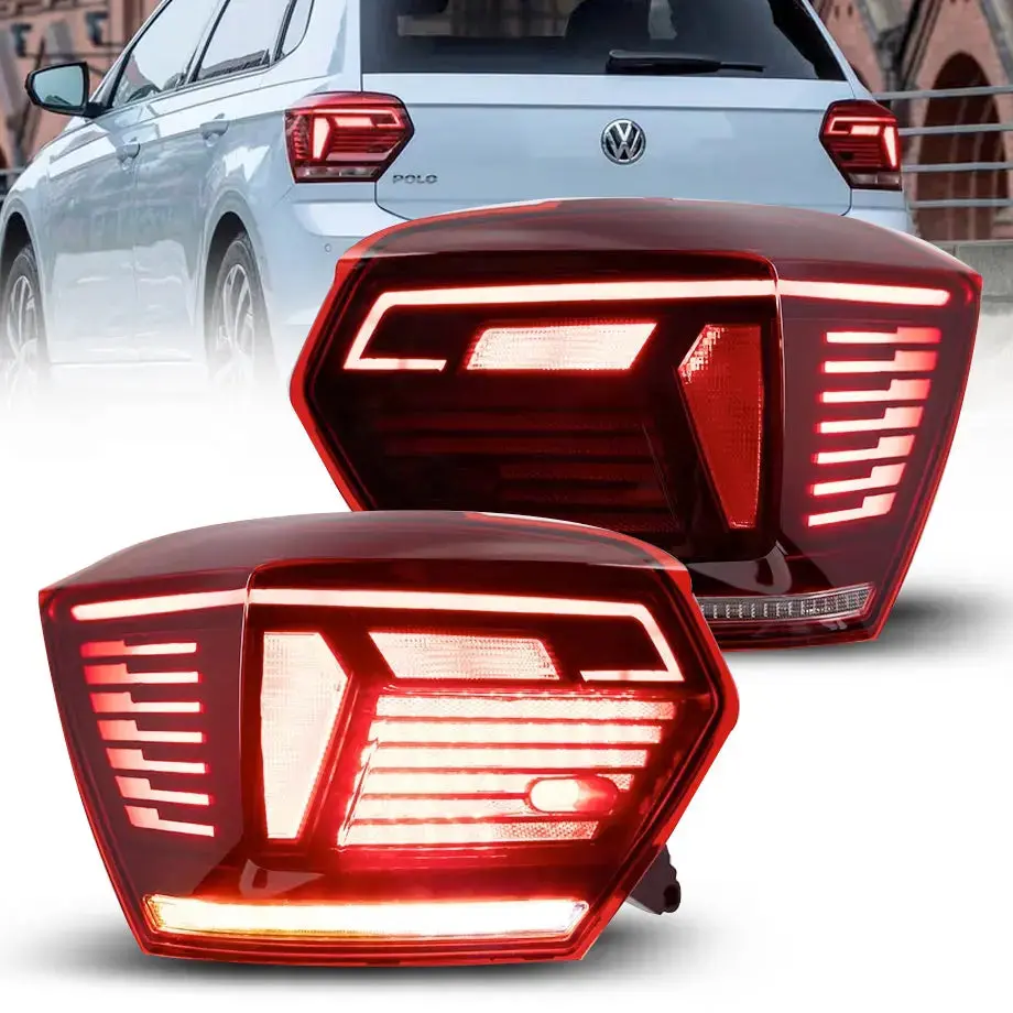Suitable To Fit - Vw Polo 8Aw (18-21) Smoked Red Led Sequential Taillight 1