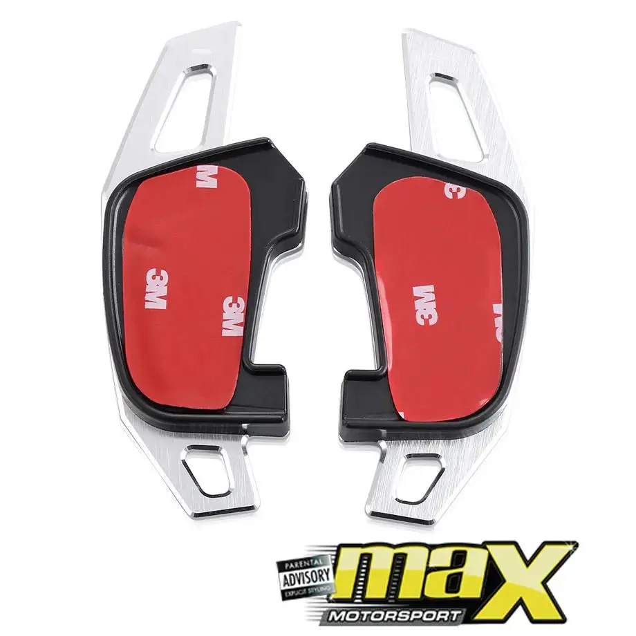 Suitable To Fit - Vw Polo 8 Aw (18-On) Brush Aluminium Paddle Shift Extensions 1