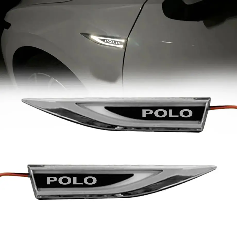 Suitable To Fit - Vw Polo Led Light Up Side Fender Badge (Pair) 1