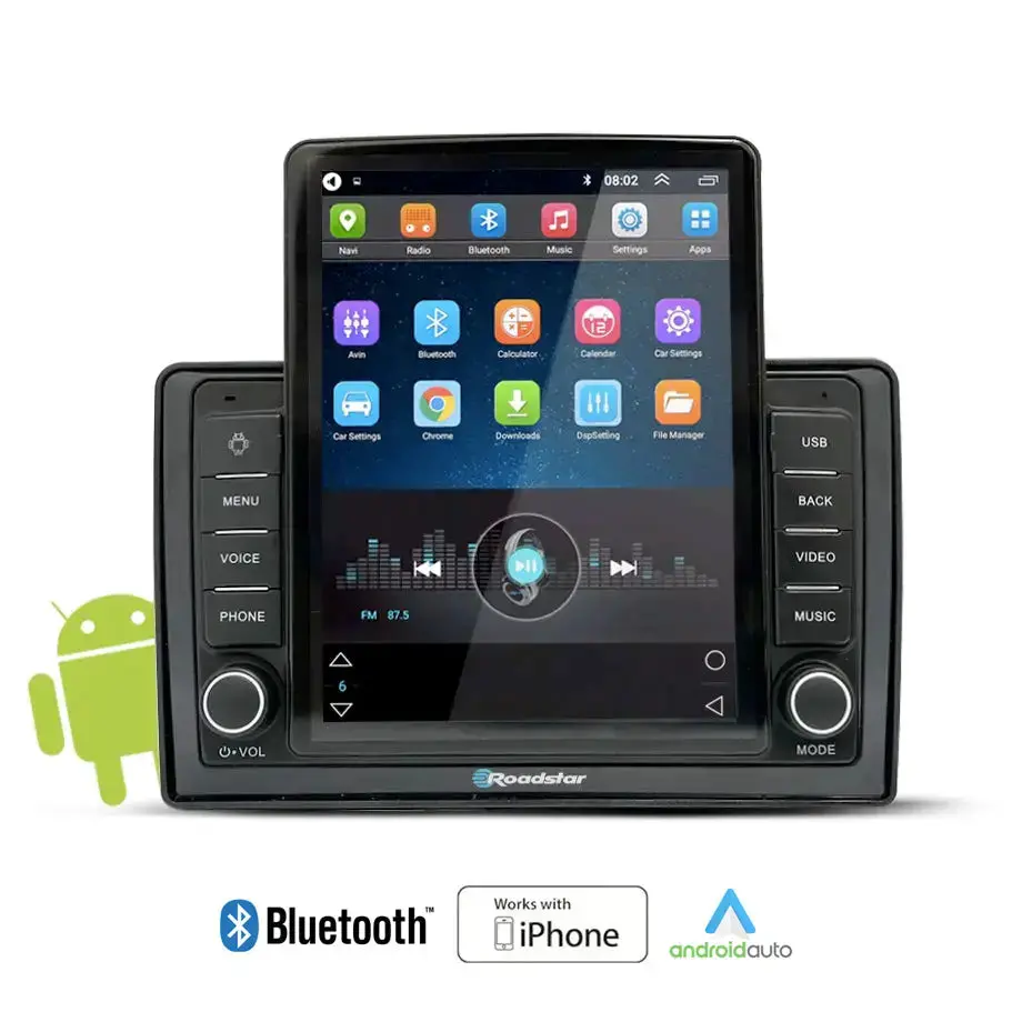 Suitable To Fit Vw - Roadstar 10.1 Inch Tesla Style Android Entertainment & Gps System 1