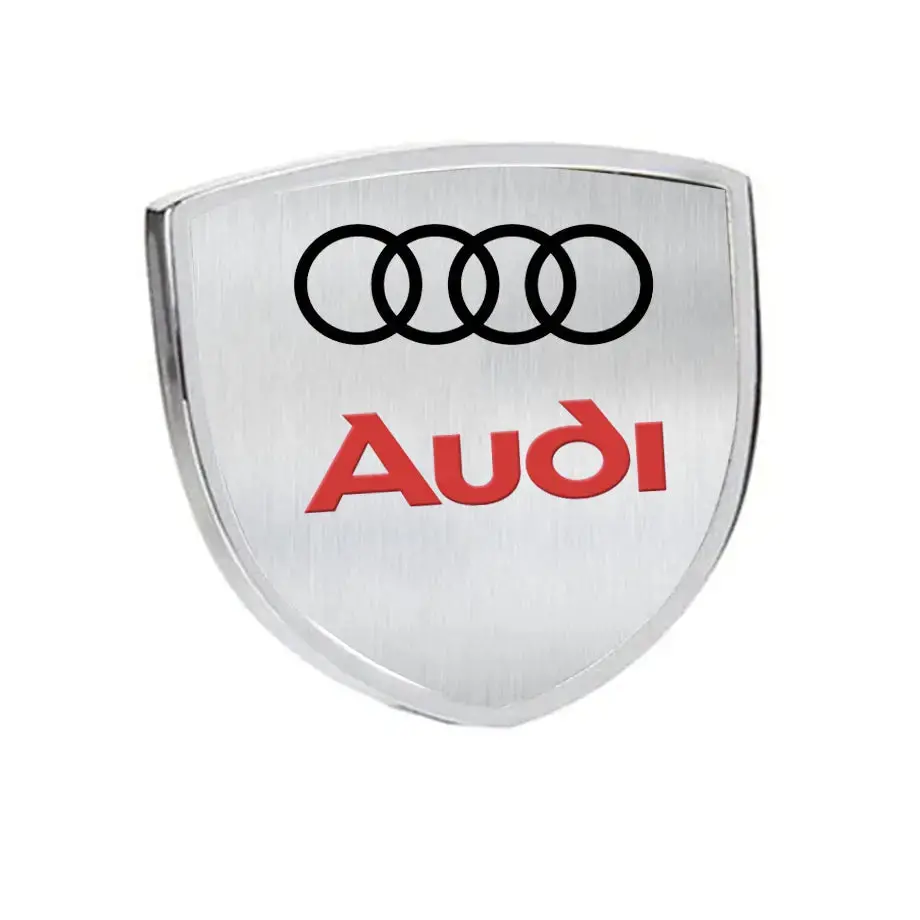 Suitable To Fit - Audi Emblem Shield Badge (Silver) 1