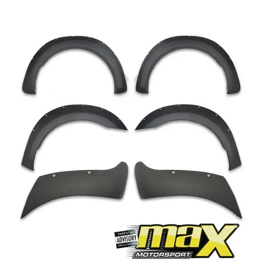 Suitable To Fit Ranger T7 (16-19) 9 Inch Matte Black Smooth Studded Plastic Wheel Arch Kit 1