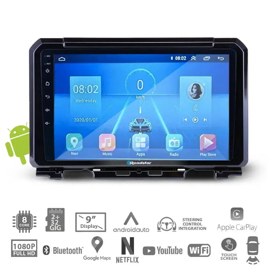 Suzuki Jimny (19-On) - 9 Inch Roadstar Android Entertainment & Gps System 1