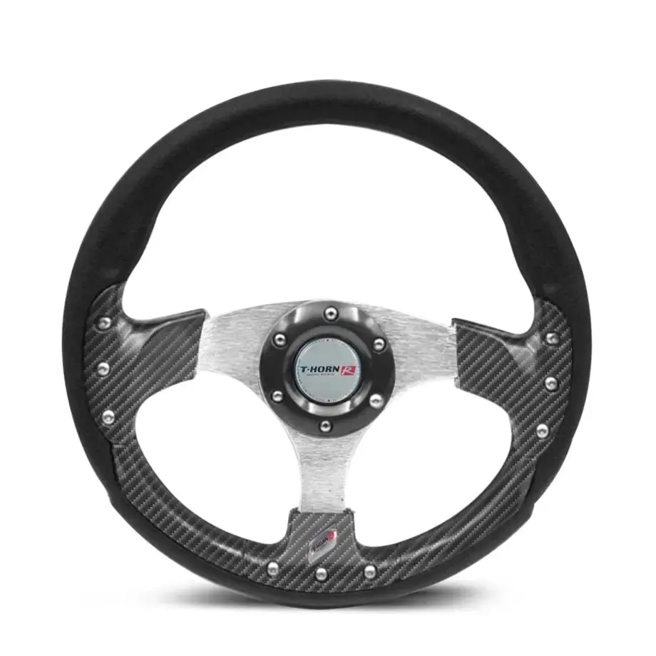 T-Horn Racing Style Steering Wheel - Carbon Look 1