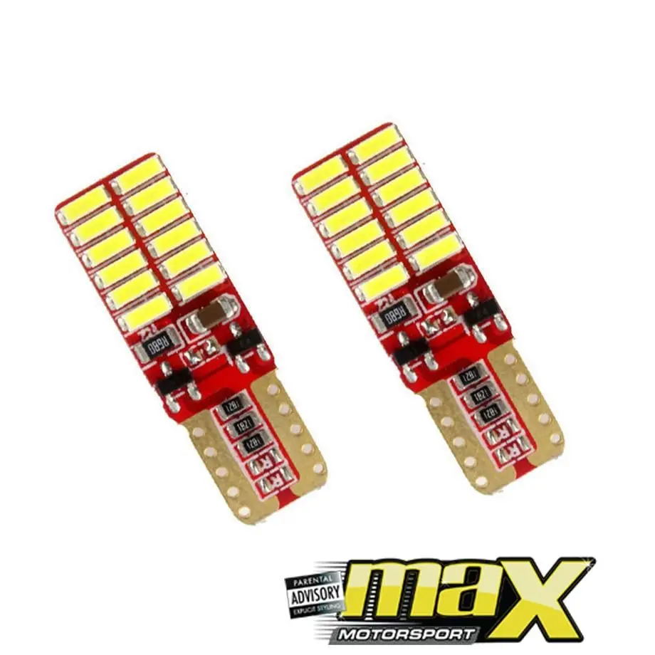 T10 24 Smd Wedge Type Led Ice White Park Lights With Canbus 1