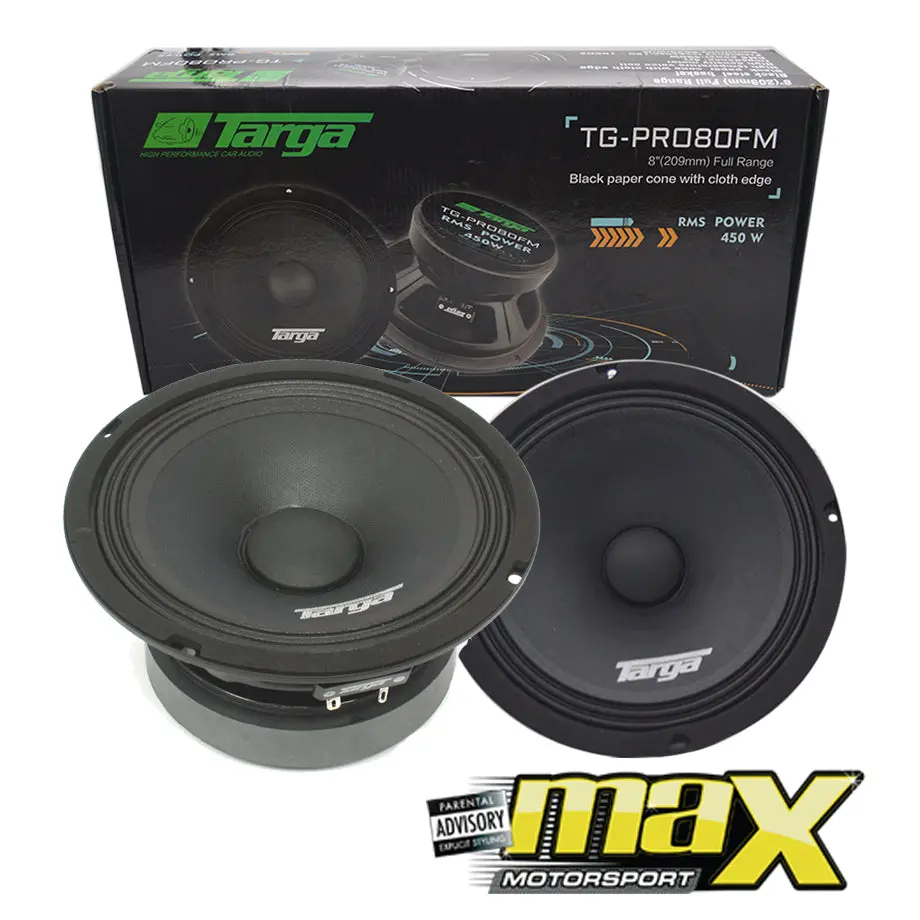 Targa Pro-Series 8" Full Range Speakers (450 Rms) 1