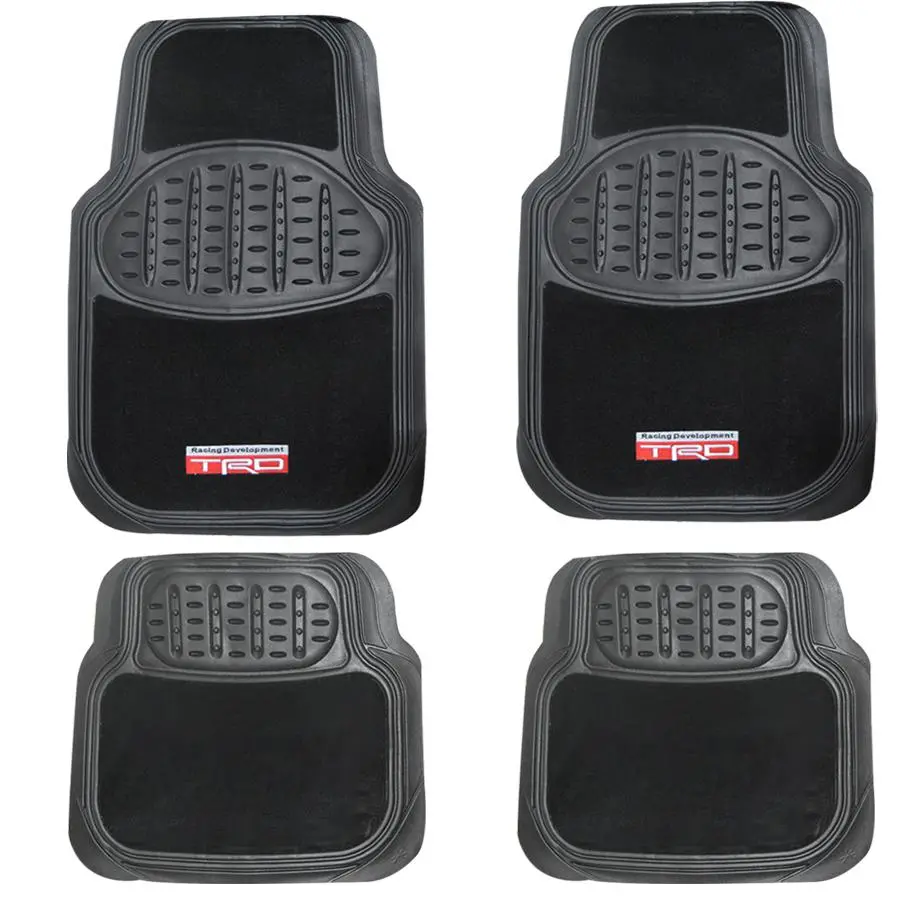 4-Piece Trd Racing Car Mats - Black 1