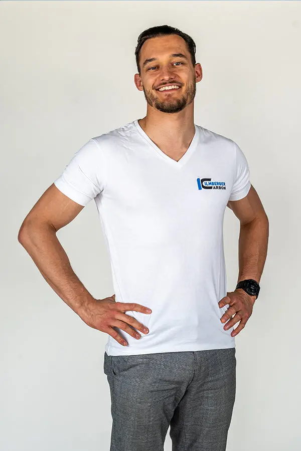 T-Shirt White V-Neck 1