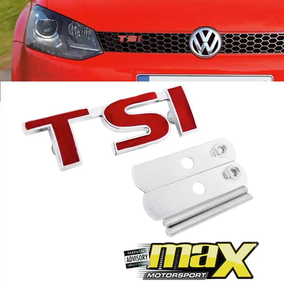 Tsi Chrome Grille Badge (Red) 1