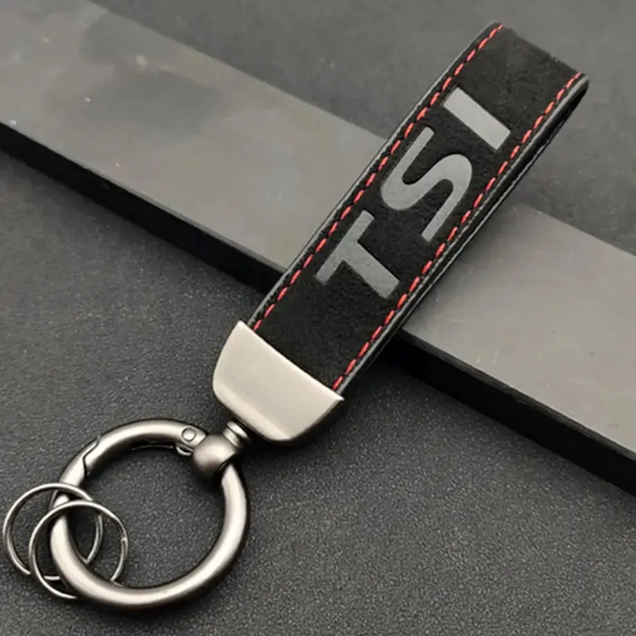 Tsi Logo Suede Key Ring 1