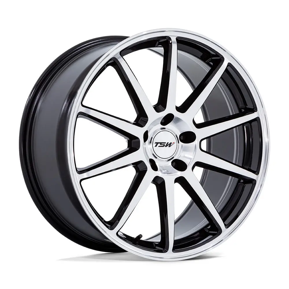 19" Tsw Canard Gloss Black W/Machined Face Wheel 1