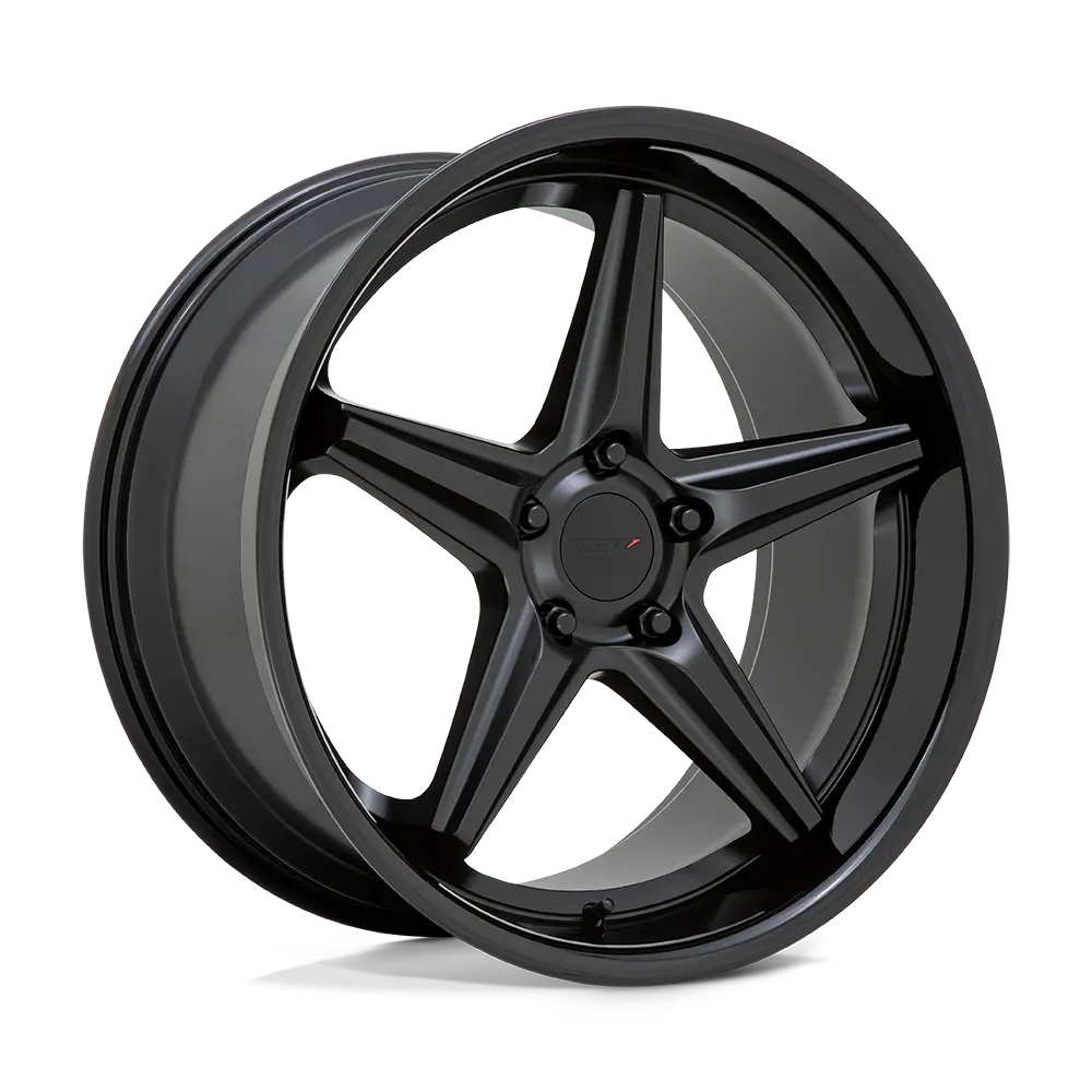 19" Tsw Launch Matte Black W/Gloss Black Lip Wheel 1