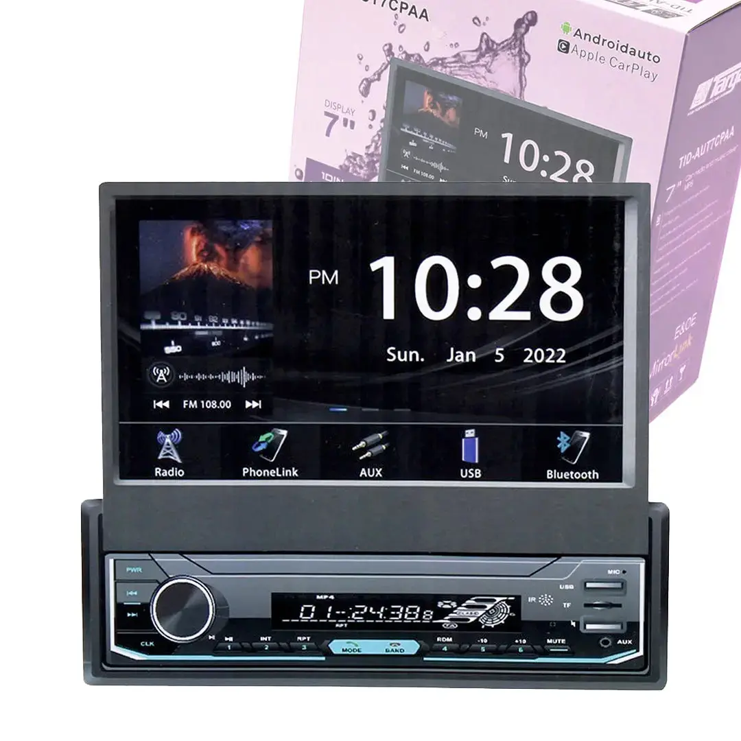Targa Tid-Aut7cpaa  - 7 Inch Multimedia Automatic In-Dash System With Apple Carplay & Android Auto 1