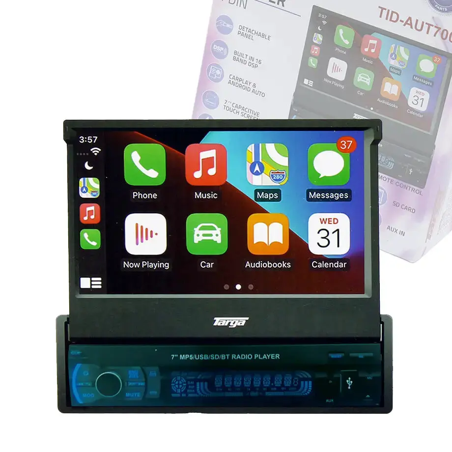 Targa Tid-Aut700 7 Inch Multimedia Automatic In-Dash System With Apple Carplay & Android Auto 1