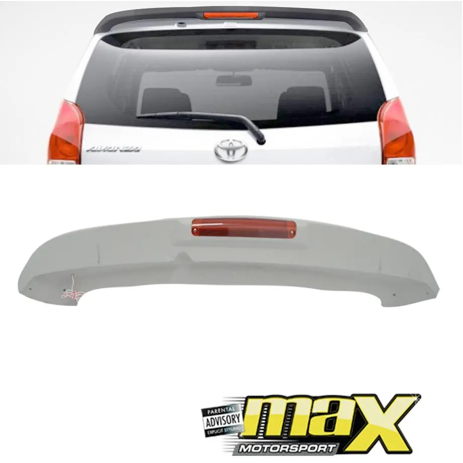 Toyota Avanza (16-On) Unpainted Plastic Roof Spoiler 1