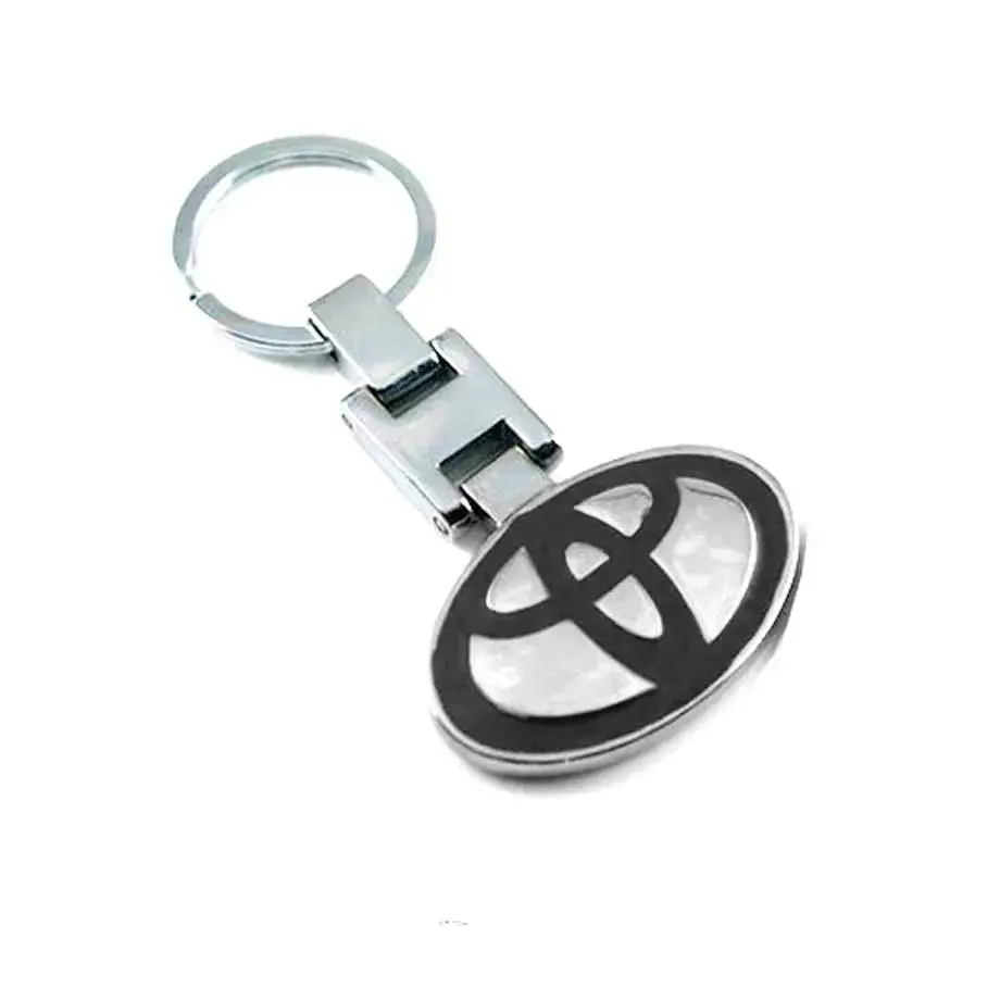 Toyota Branded Chrome Key Ring (Black) 1