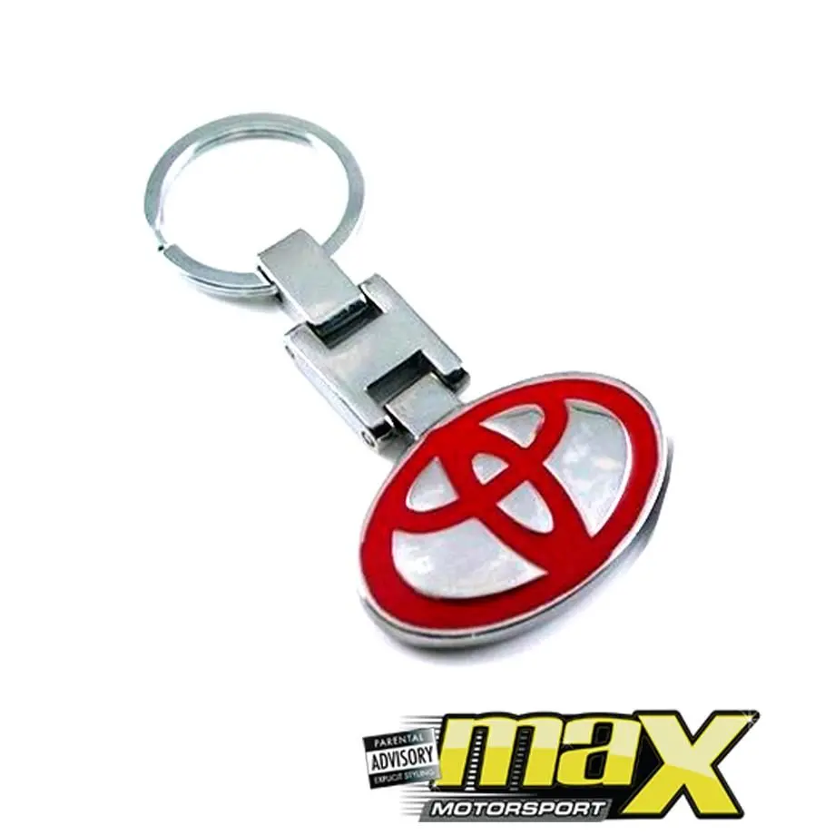 Toyota Branded Chrome Key Ring (Red) 1