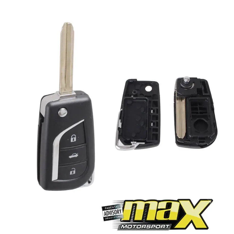 Toyota Corolla / Auris 3-Button Oem Style Blank Switch Blade Key & Casing 1