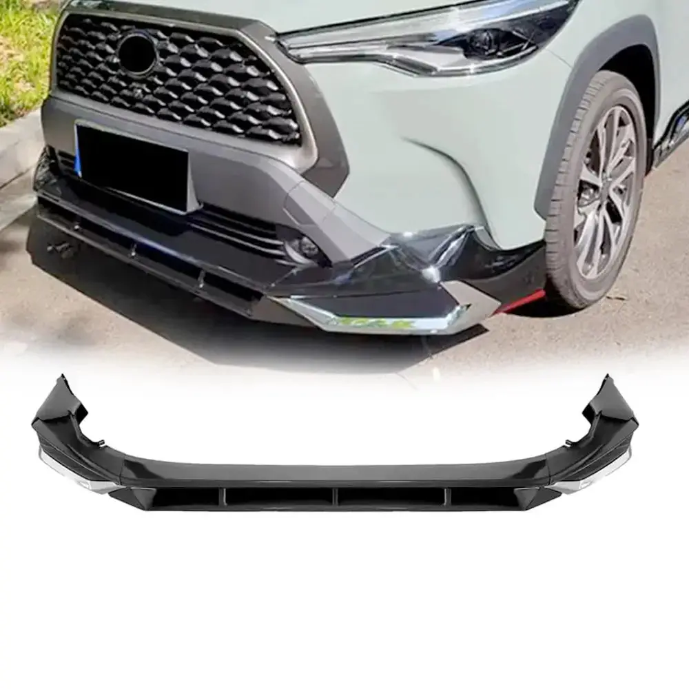 Toyota Corolla Cross (21-On) Gr Sport Style 3-Piece Gloss Black Front Spoiler 1