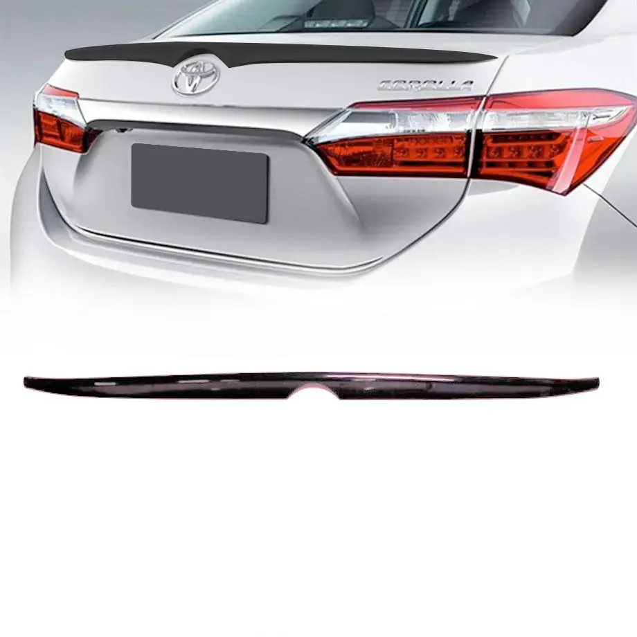Toyota Corolla Prestige (15-18) Gloss Black Plastic Boot Spoiler 1