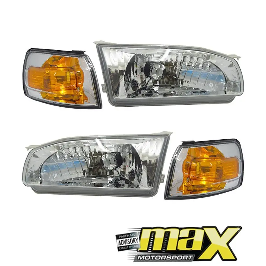 Toyota Corolla Rsi (96-98) Crystal Headlights With Indicator Corner Lamps 1
