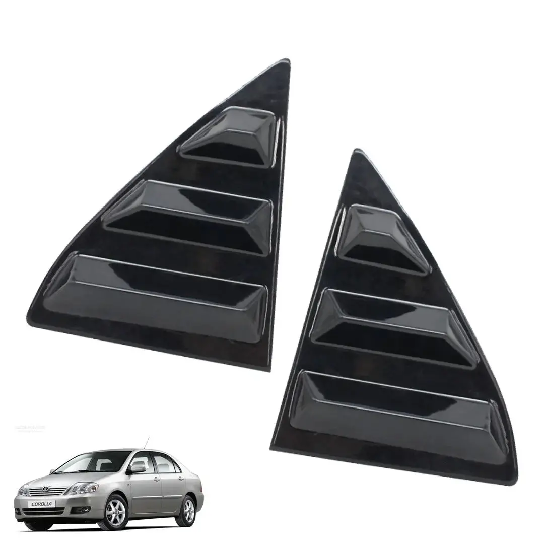 Toyota Corolla (04-07) Gloss Black Plastic Side Window Louver 1