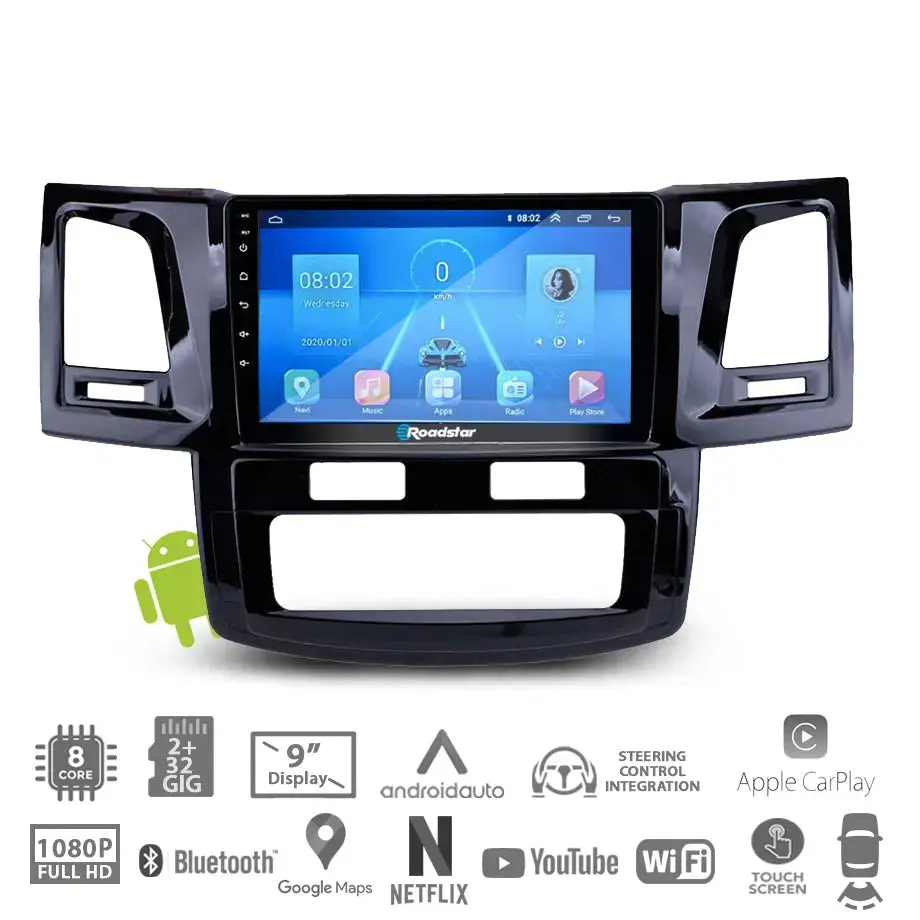 Toyota Fortuner (05-14) - 9 Inch Roadstar Android Entertainment & Gps System (A/C) 1