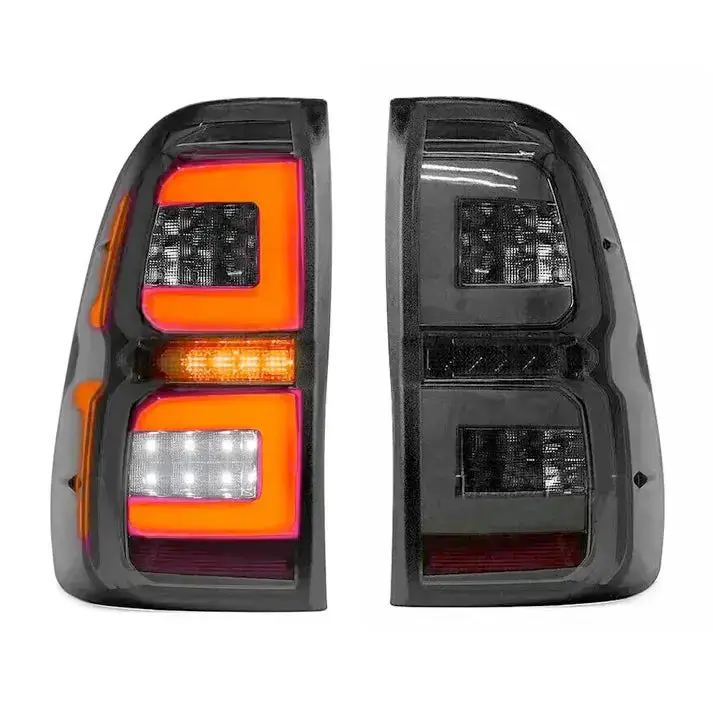 Toyota Hilux Revo (16-On) Smoked Black Led Taillights 1